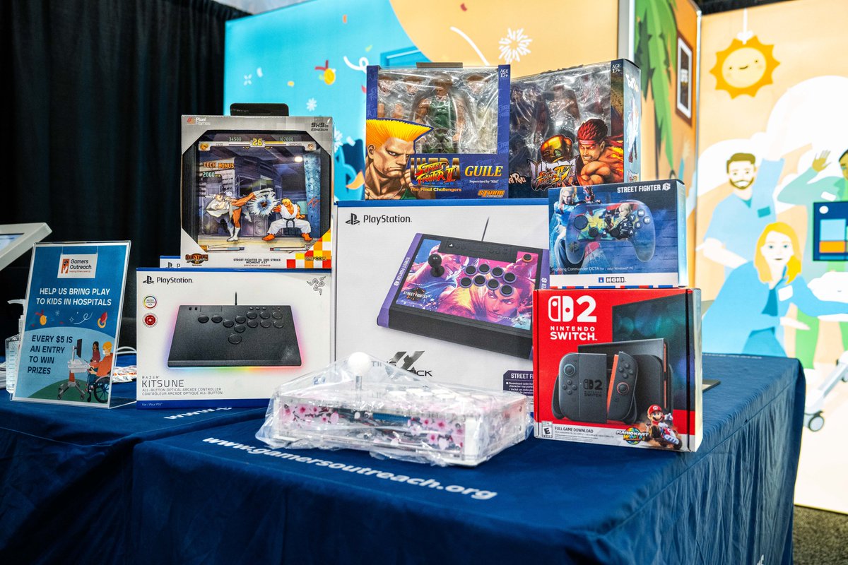 Donate for good and support gaming in hospitals at #Evo2025

Every $5 raffle entry helps deliver play and gives you a shot at new gear ✨