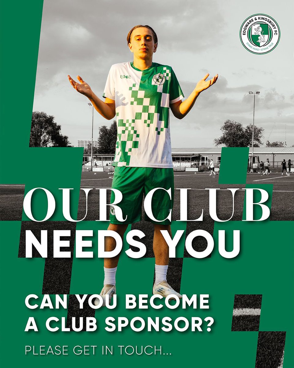 Edgware & Kingsbury Res (@ekfc_reserves) on Twitter photo 👀 We’re looking for your support!
While players are negotiating a £300k a week contract, all we’re asking for is 1.6% of that value for the entire season!
If you’re a local business & interested please get in touch with <a href="/E_K_FC/">Edgware & Kingsbury Football Club</a> ⚽️💚🤍
#TheWares #UpTheWares <a href="/Abs86Coach/">Coach Abs</a> 👀 We’re looking for your support!
While players are negotiating a £300k a week contract, all we’re asking for is 1.6% of that value for the entire season!
If you’re a local business & interested please get in touch with <a href="/E_K_FC/">Edgware & Kingsbury Football Club</a> ⚽️💚🤍
#TheWares #UpTheWares <a href="/Abs86Coach/">Coach Abs</a>
