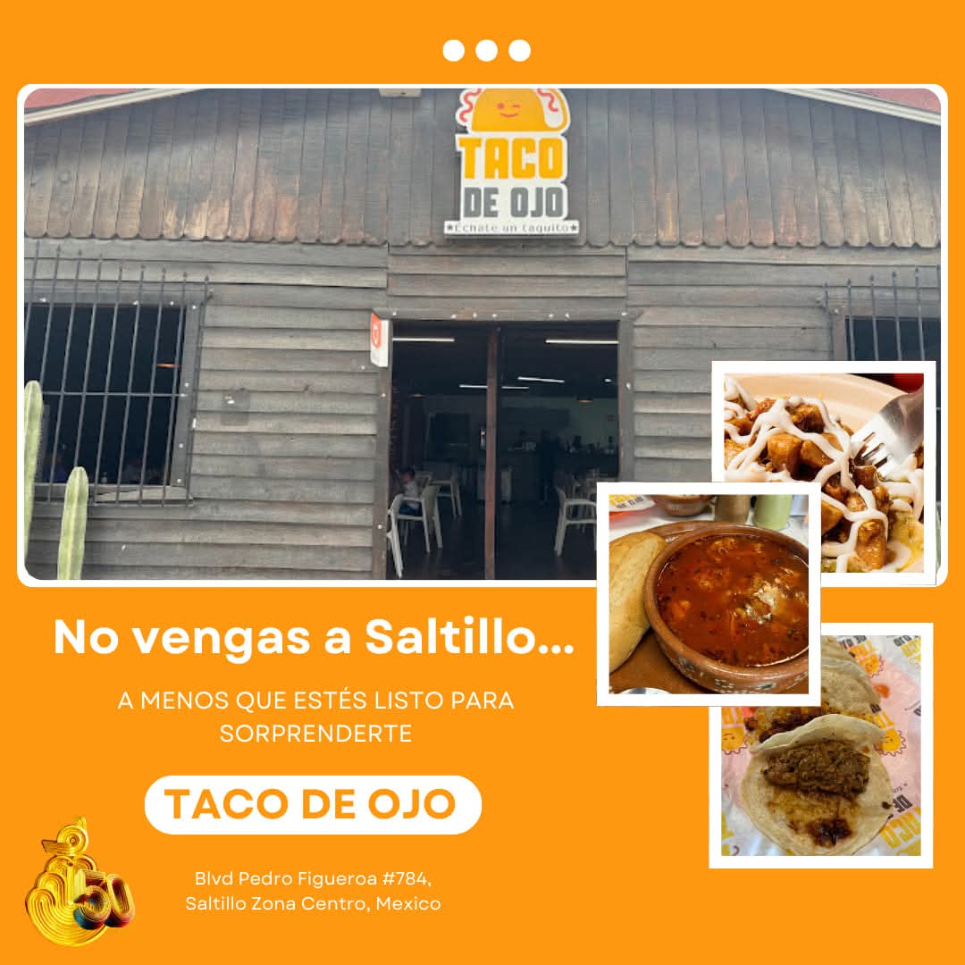 lafuentesalt's tweet image. ❌ No vengas a Saltillo…

Si no estás listo para saborear tacos con más actitud que tu junta de lunes 🌮🔥😎

En Taco de Ojo, cada taco tiene sazón, estilo y ese toque norteño que conquista desde el primer bocado😋

#nolohagas #LaFuente #Hotelesensaltillo