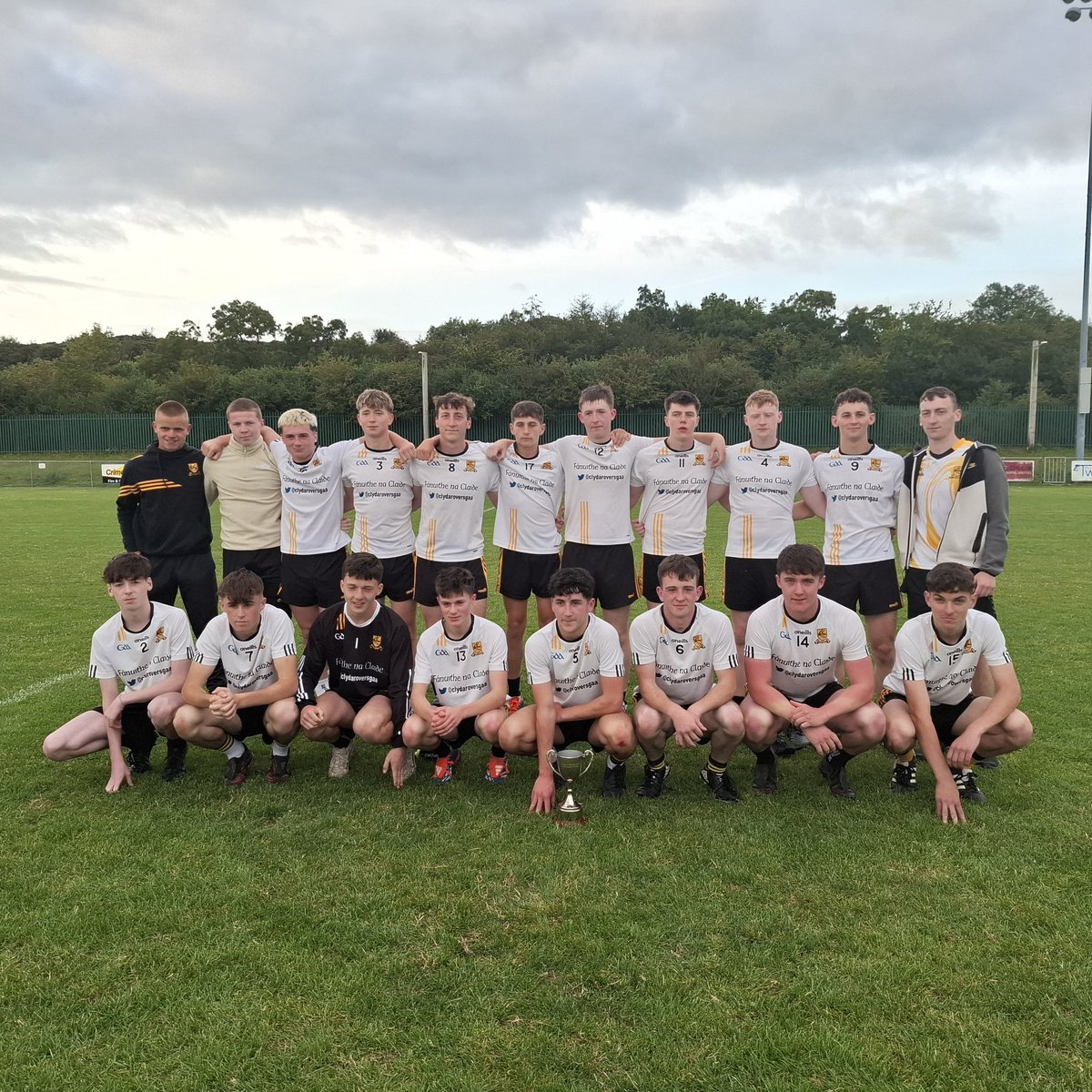 clydaroversgaa's tweet photo. Well done to @ClydaOgGAA Minor footballers who had a great win versus a very good @ErinsOwnGAACork tonight in the league final on a scoreline of 3.16 to 3.10. Well done lads https://t.co/I3Z2p7PqcB