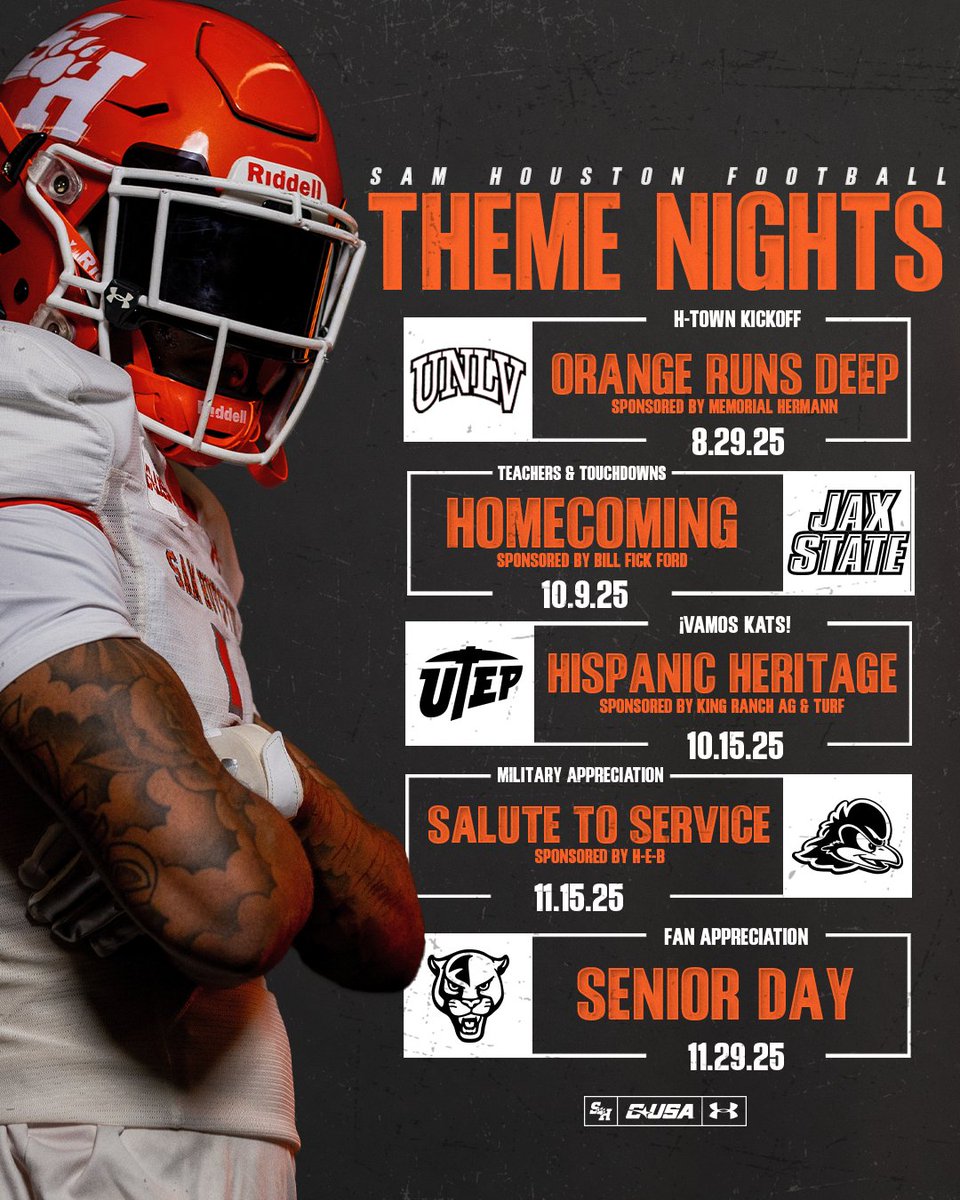 We're bringing the energy to H-Town 🔥 

Check out the 2025 theme nights schedule!

#EatEmUpKats