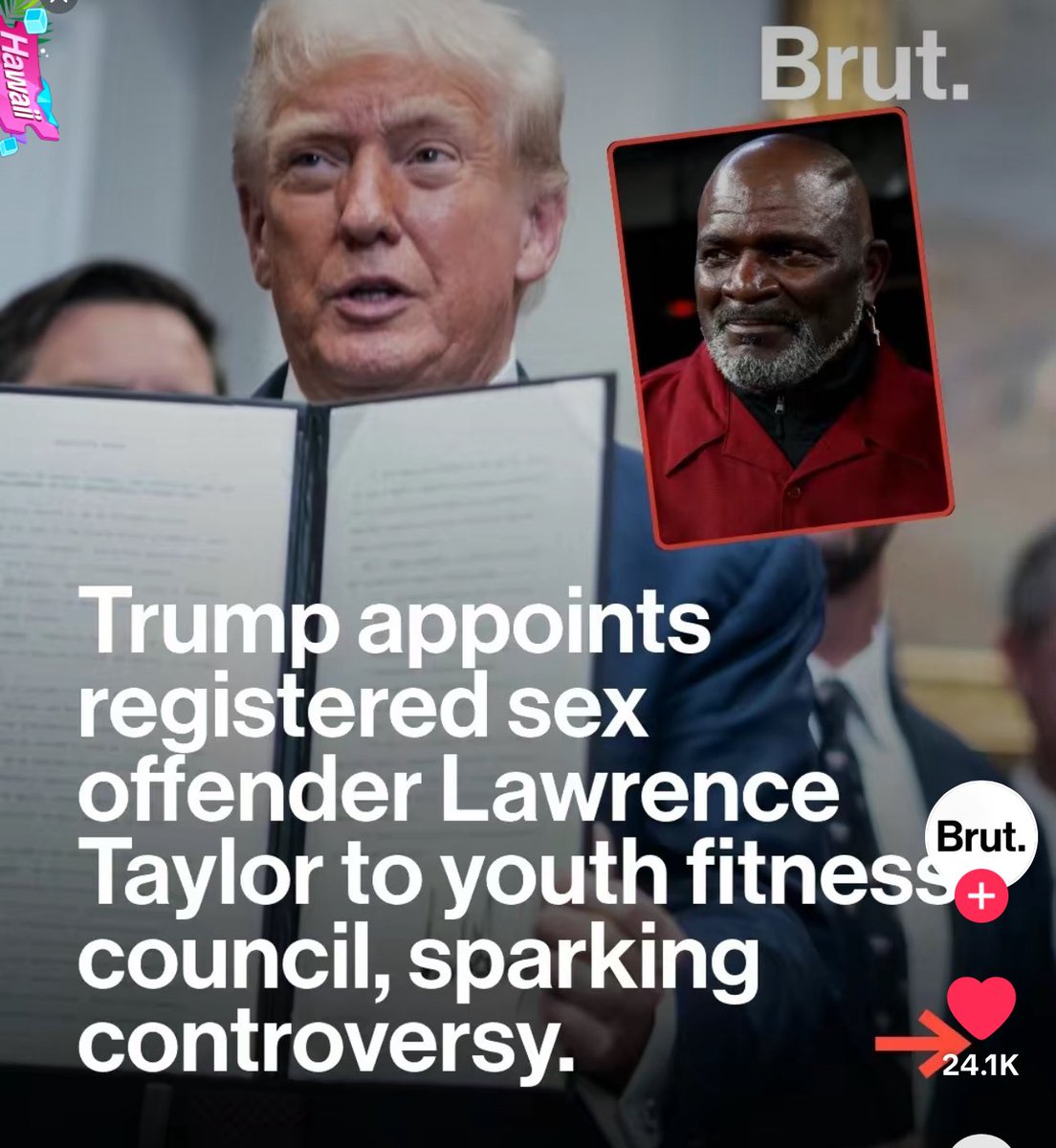 I missed this. The pdf in the White House appointed child r*pist Lawrence Taylor  to youth fitness council…