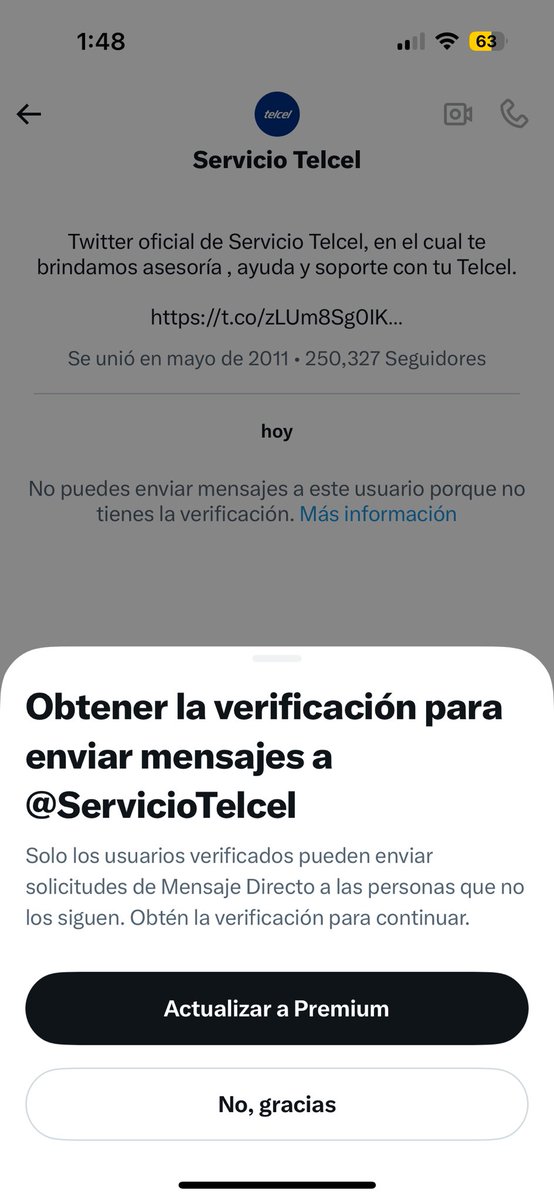 Nely_MC's tweet photo. @ServicioTelcel @Profeco @Telcel La app no permite enviar mensajes privados https://t.co/hXqMQboljk