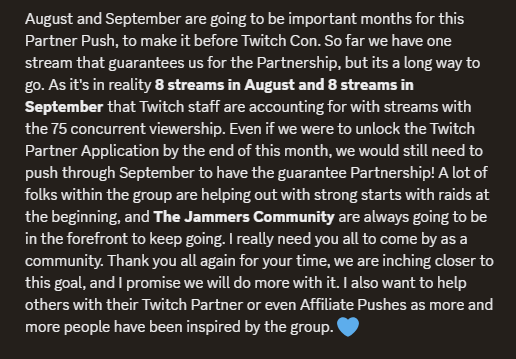 Hi it's me again 🙂

Thank you <a href="/BluSatire/">BluSatire</a> <a href="/IdiosynAnca/">xbox shirt 🍉🙏🏽</a> <a href="/GeauxTeezy/">Teez</a> <a href="/iCharr_/">Charity🎀</a> <a href="/daylohyo/">Dayloh</a> <a href="/JoAfterWork/">JoAfterWork</a> @Icrucial2 <a href="/CalmConvictions/">CalmCaleb</a> for holding me accountable &amp; motivated to continue the push

It's time we LOCK IN for Aug &amp; Sept!🔒

Twitch.tv/Joemar Sun/Tues/Thurs/Fridays 7p PT