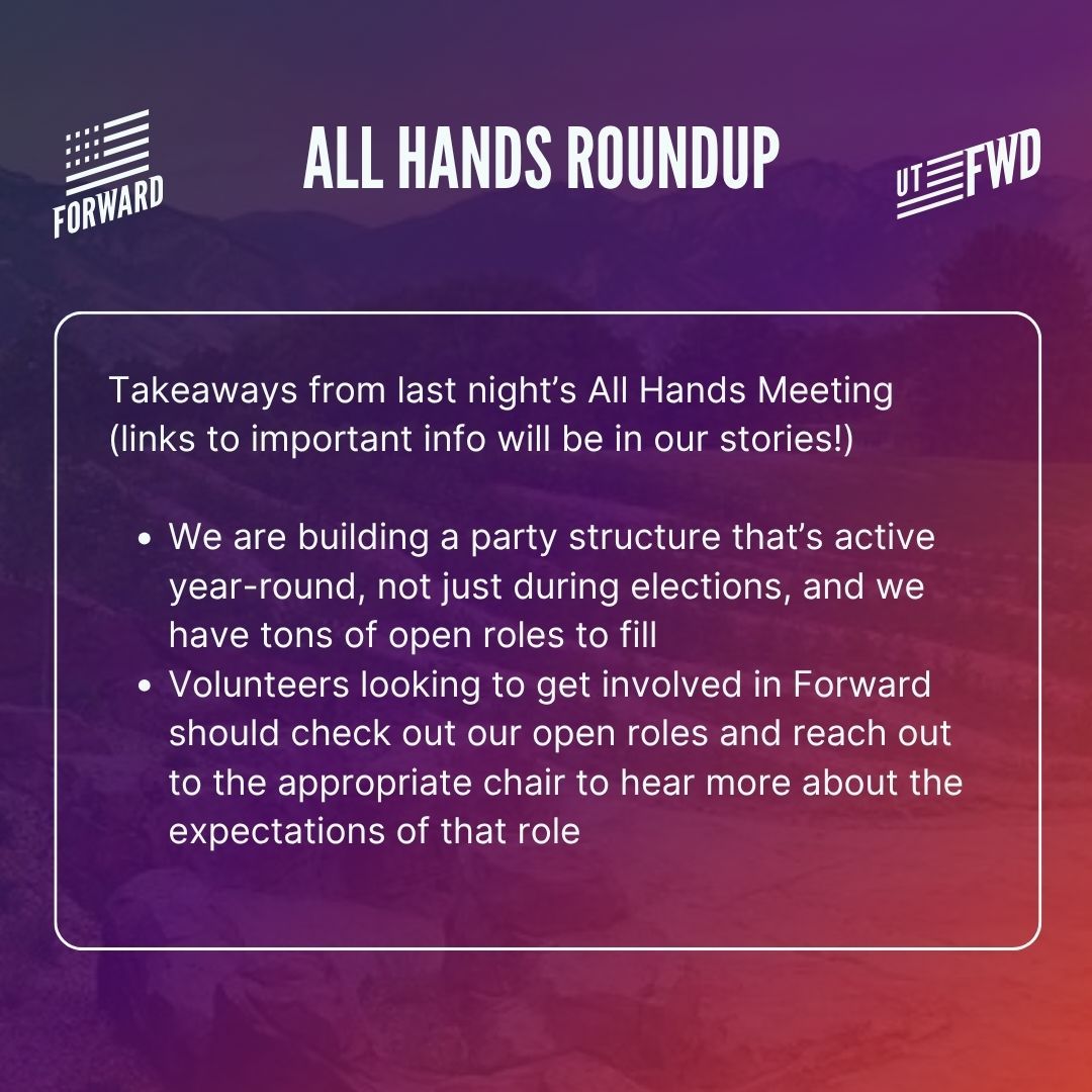 We've got a round up of the most essential info from last night's all hands meeting in case you weren't able to attend. Links to the relevant webpages will be in our stories, or you can reach out via DM if you want more info about any of these.
