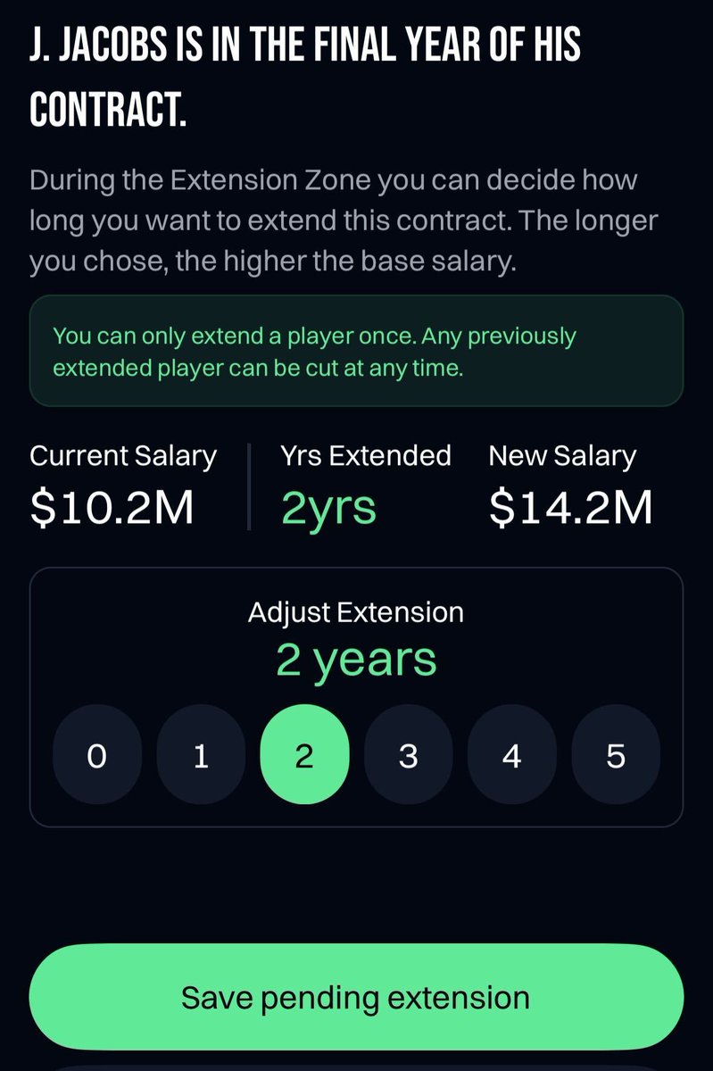 FLF_Fantasy's tweet photo. You’ve got Josh Jacobs in the Extension Zone. $10.2M now—goes to $14.2M if extended 2 years. Still worth it? #FLF #fantasyfootball #NFL #ContractTalk #fantasyGM #joshjacobs https://t.co/X4oUFIIS8b