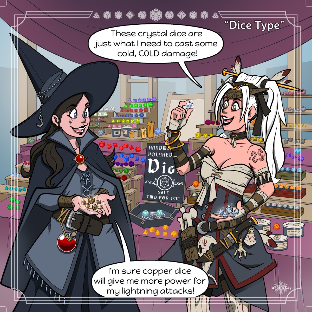 D&D Beyond (@dndbeyond) on Twitter photo Even legendary spellcasters know: Gen Con is the place for dice.
#dndcomic by <a href="/lukemckay/">Luke McKay</a> Even legendary spellcasters know: Gen Con is the place for dice.
#dndcomic by <a href="/lukemckay/">Luke McKay</a>