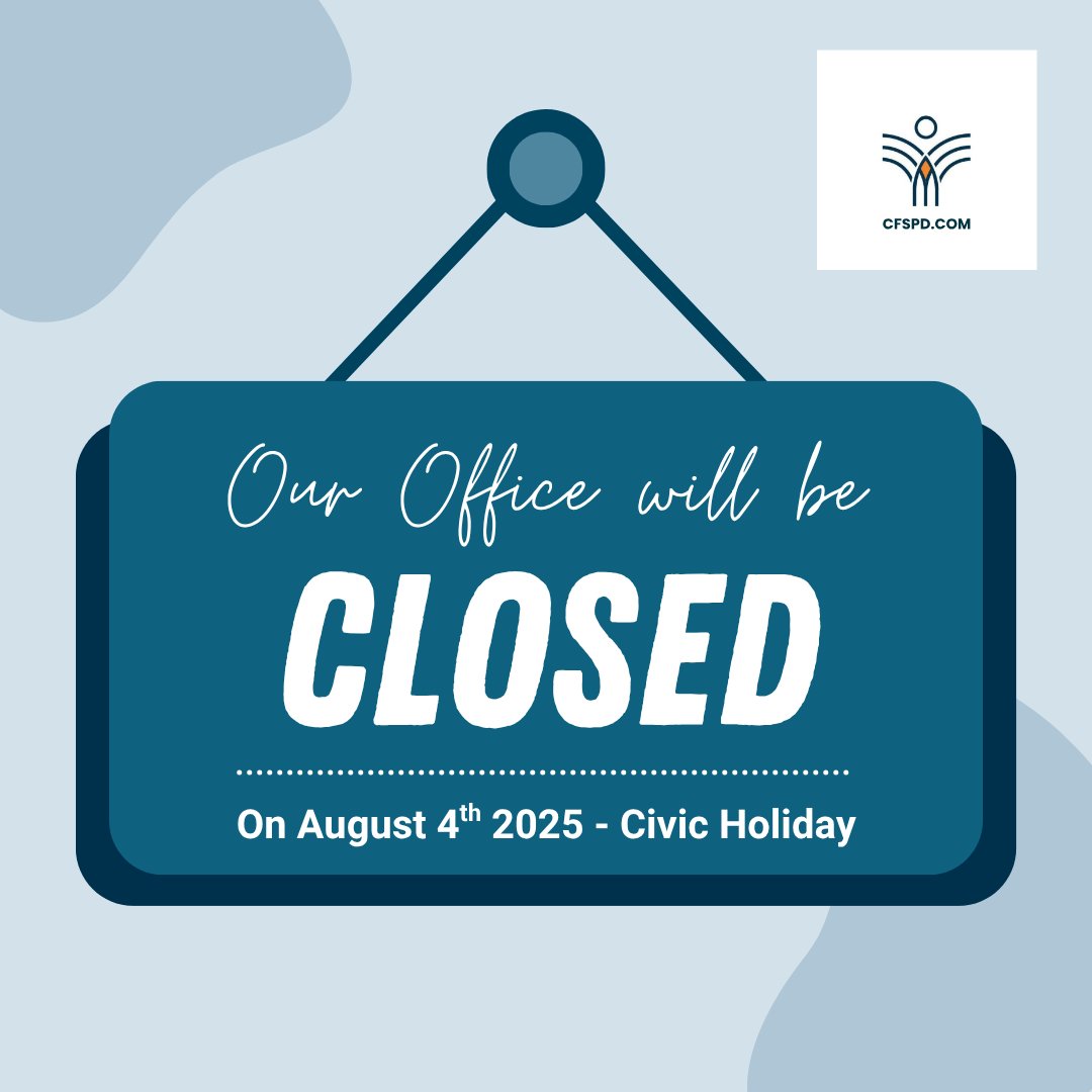 Catholic Family Services Peel Dufferin will be closed on Monday, August 4, 2025 for the Civic Holiday. We will resume regular office hours on Tuesday, August 5, 2025.