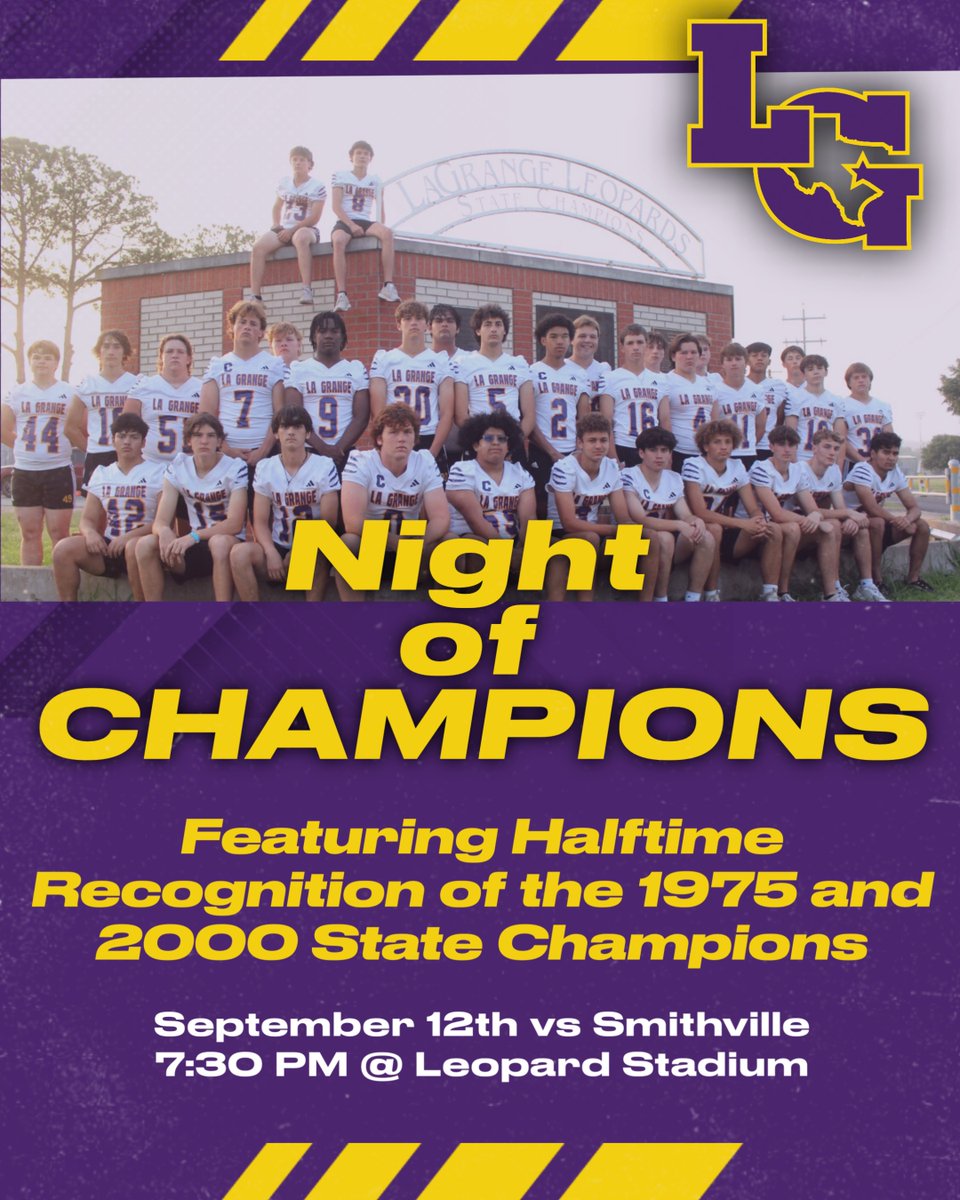 Be there to honor the 1975 and 2000 Texas High School Football State Champions!!!
#OnThePROWL
