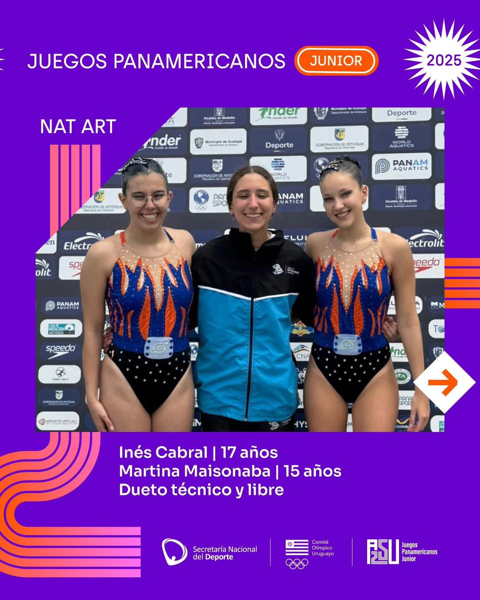 OlimpicoUy's tweet image. #NataciónArtística Conocé a la delegación uruguaya que nos va a representar en #ASU25 🇺🇾

El 9 de agosto comienzan los Juegos Panamericanos Junior en Asunción, y Uruguay dirá presente en 25 disciplinas.

…