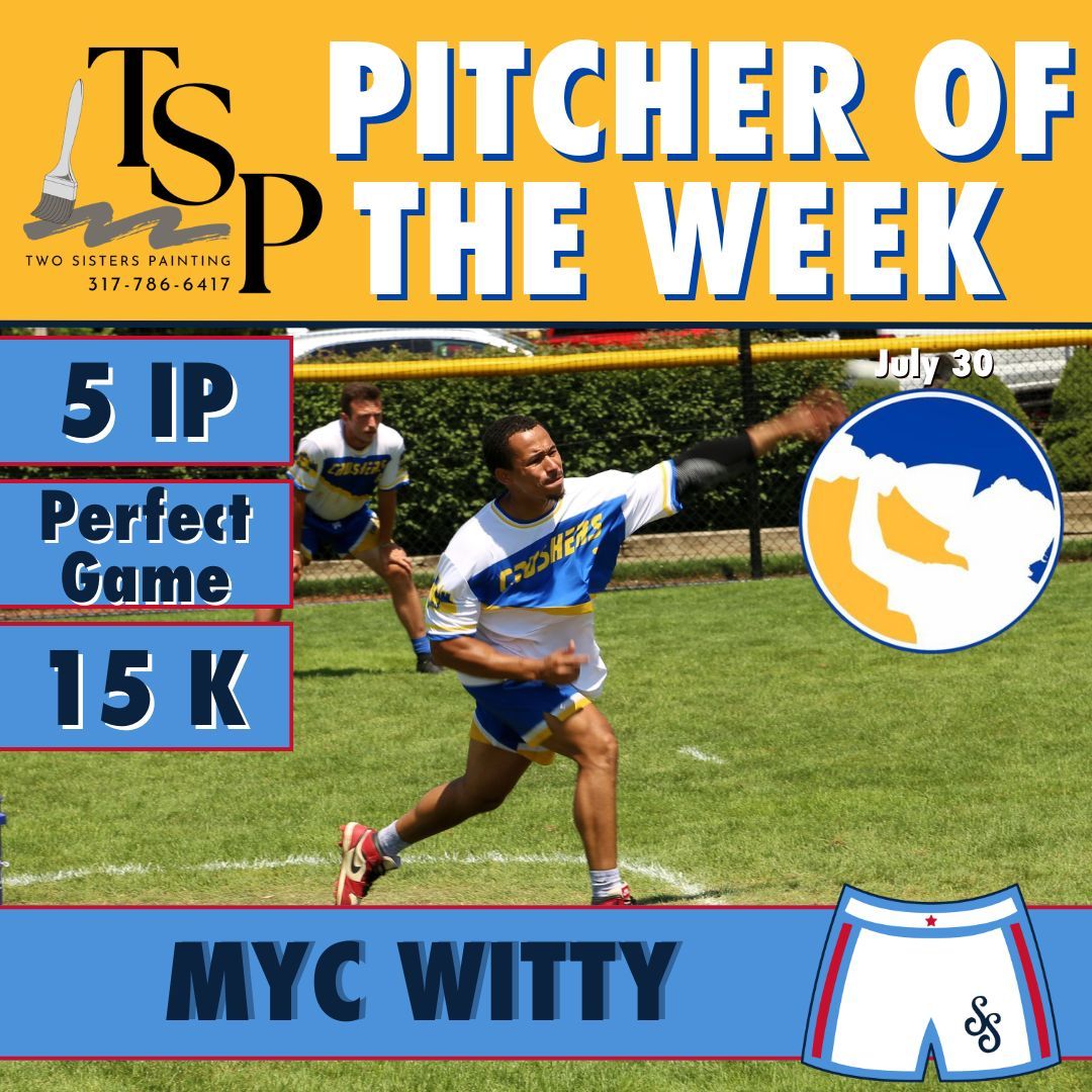 Circle City Wiffle® (@circlecitywiff) on Twitter photo Witty's historic 15 K Perfect Game earns him his 3rd Pitcher of the Week Award of the season! Witty's historic 15 K Perfect Game earns him his 3rd Pitcher of the Week Award of the season!