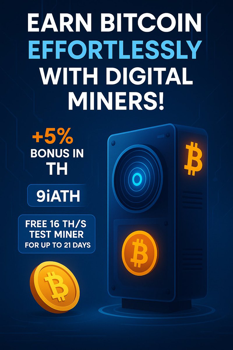 Souds90's tweet image. 🎯 Earn Bitcoin Without Hardware – Just Your Phone!

🔗 Start your mining journey now 👉 gomining.com/?ref=9iATH

#BitcoinForEveryone #EarnCrypto #GoMining #BitcoinMining #PassiveIncome #HashpowerBonus #CryptoMadeEasy #9iATH #MineFromPhone