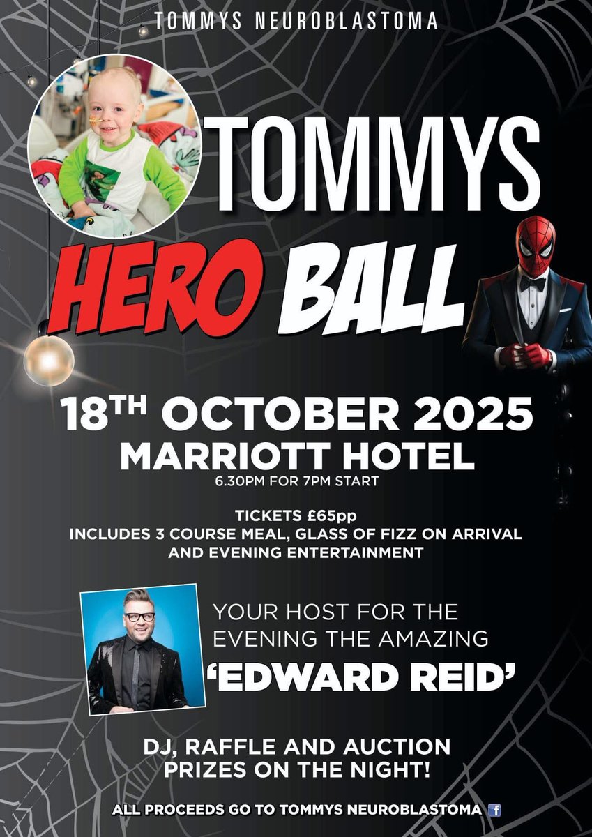 facebook.com/share/p/1CKdh4…

Aan evening celebrating Tommy Quinn, a real life hero and raising funds for his cancer treatment following his NHS frontline treatment. 

📅 Date: 18th October 2025
🕖 Time: 6.30pm for arrival 
📍 Location: Marriott Hotel, Glasgow
🎟️ Tickets: £65pp
