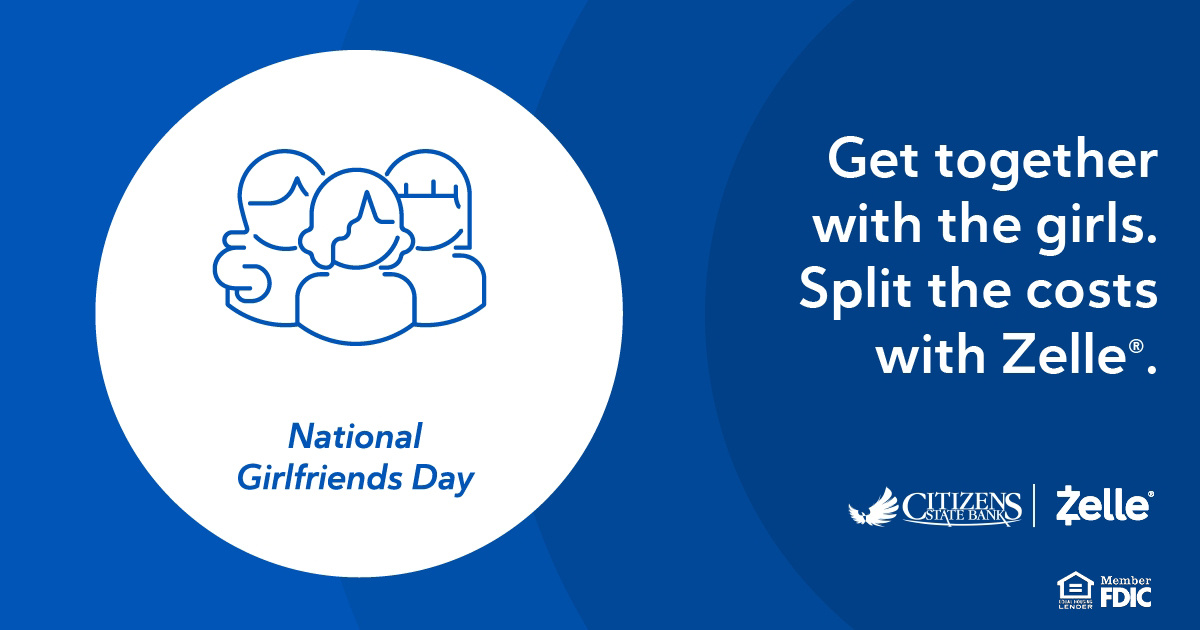 👭💸Spending quality time together is a great way to celebrate #NationalGirlfriendsDay. <a href="/Zelle/">Zelle</a> makes it easy to enjoy lunch or a special day and split the costs. Learn how to send (and receive) money quickly and easily - hubs.ly/Q0335tXc0