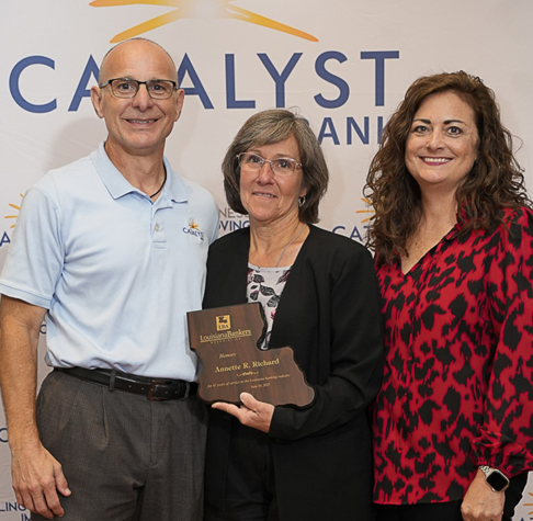 Congratulations Catalyst Bank's Annette Richard for receiving an LBA Service Award for serving the banking industry for 41 years! ow.ly/Yjw350Wxng6