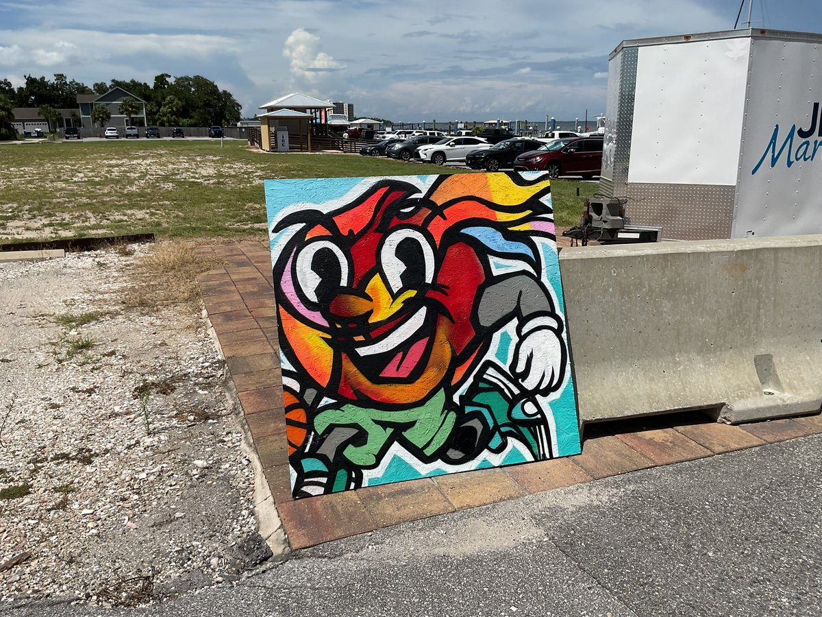 🆓 <a href="/MiamiHEAT/">Miami HEAT</a> painting in Panama City Beach Florida by the Hathaway Bridge!