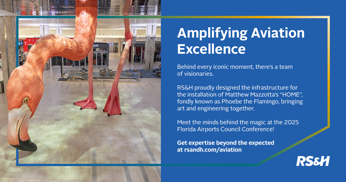 RS&amp;H is excited to attend the 2025 Florida Airports Council Annual Conference, August 3-6 in Tampa, FL!  ✈

Let’s connect and discuss ways to support Florida’s airports and propel Florida’s economy forward.
#FAC2025 #wearersandh #Aviation #Florida