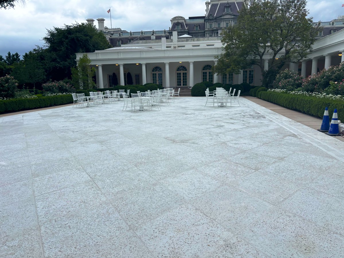 Monica Alba (@albamonica) on Twitter photo Rose Garden patio construction update: Rose Garden patio construction update:
