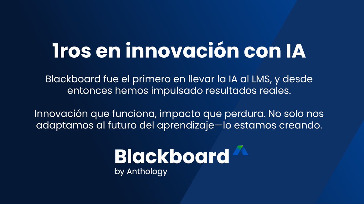 ¿Sabías que tú fuiste de los primeros en usar IA en tu LMS? Desde 2023, los clientes de Blackboard han contado con funciones nativas de IA. Hoy seguimos innovando, con nuevas herramientas para diseñar cursos más inteligentes y apoyar mejor a los estudiantes.