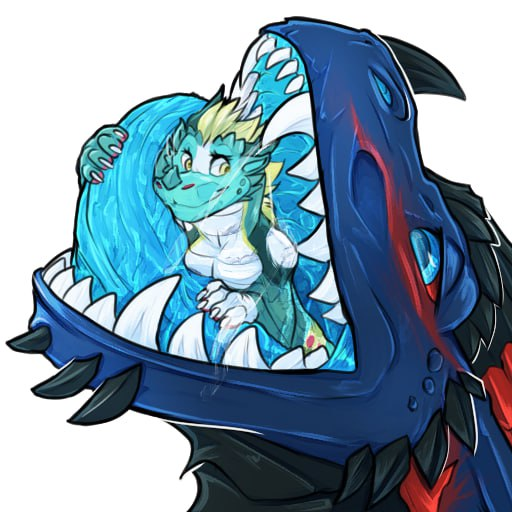 Some nomm derg stickers 💙

СW: #Vore