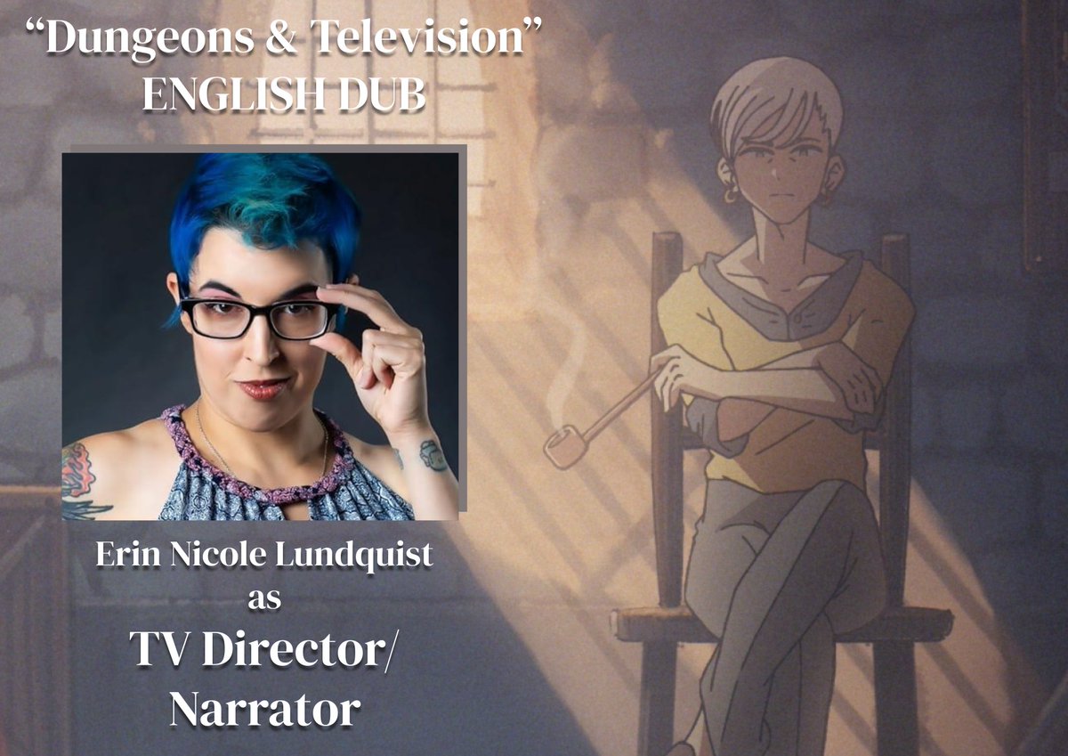 Erin Nicole Lundquist 🇵🇷🏳️🌈 (@erinlundquistva) on Twitter photo 📽️ Live from the Dungeon!! 📽️
Dungeons & Television is a cozy anime about the rise of TV in a fantasy world!
So grateful for <a href="/bonta634/">巡宙艦ボンタ</a> & EN voice director <a href="/GriffinPuatu/">Griffin Puatu</a> for including me in this beautiful world! Thnx to <a href="/lazuarts/">LazuArts Entertainment</a> for the recording space!
Check out the trailer! 📽️ Live from the Dungeon!! 📽️
Dungeons & Television is a cozy anime about the rise of TV in a fantasy world!
So grateful for <a href="/bonta634/">巡宙艦ボンタ</a> & EN voice director <a href="/GriffinPuatu/">Griffin Puatu</a> for including me in this beautiful world! Thnx to <a href="/lazuarts/">LazuArts Entertainment</a> for the recording space!
Check out the trailer!