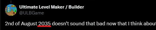 ULBGame's tweet photo. @PGunner414 Just wait ten more years, alright? https://t.co/h4EvAeuNu6