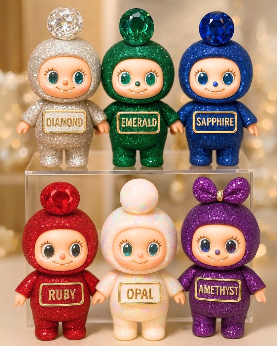 JCKEvents's tweet image. #Labubus - jewelry lover edition. 🤗💎✨ 

Which one are you accessorizing with? 💬