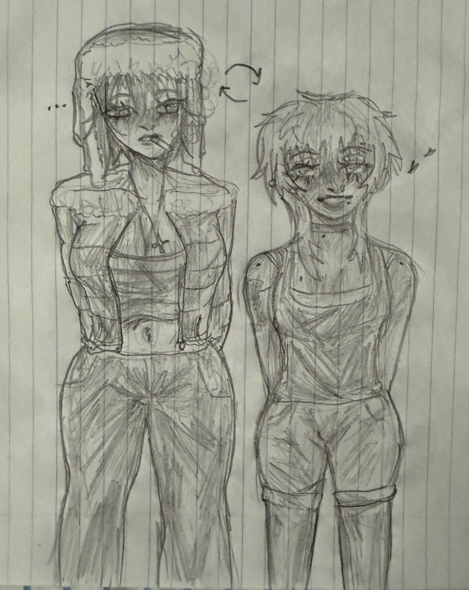 VANSHlES's tweet photo. I drew them if they switched body types / heights :0 #vaoc https://t.co/XGUJikpNci