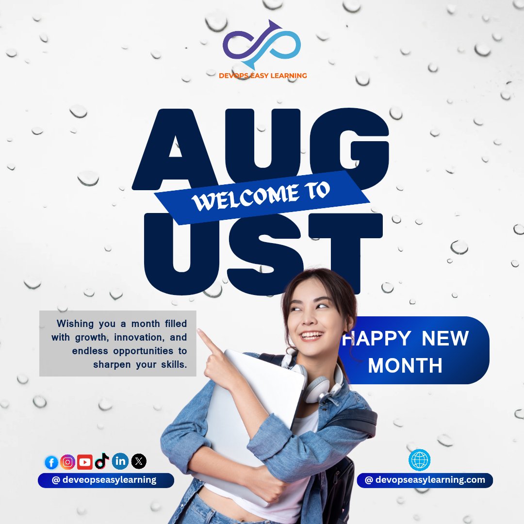 devopseasylearn's tweet image. Happy new month
Let’s keep learning, building, and growing together.
#devopslearning #devopseasylearning happynewmonth #devops #easylearning #techskills #tech #neverstoplearning