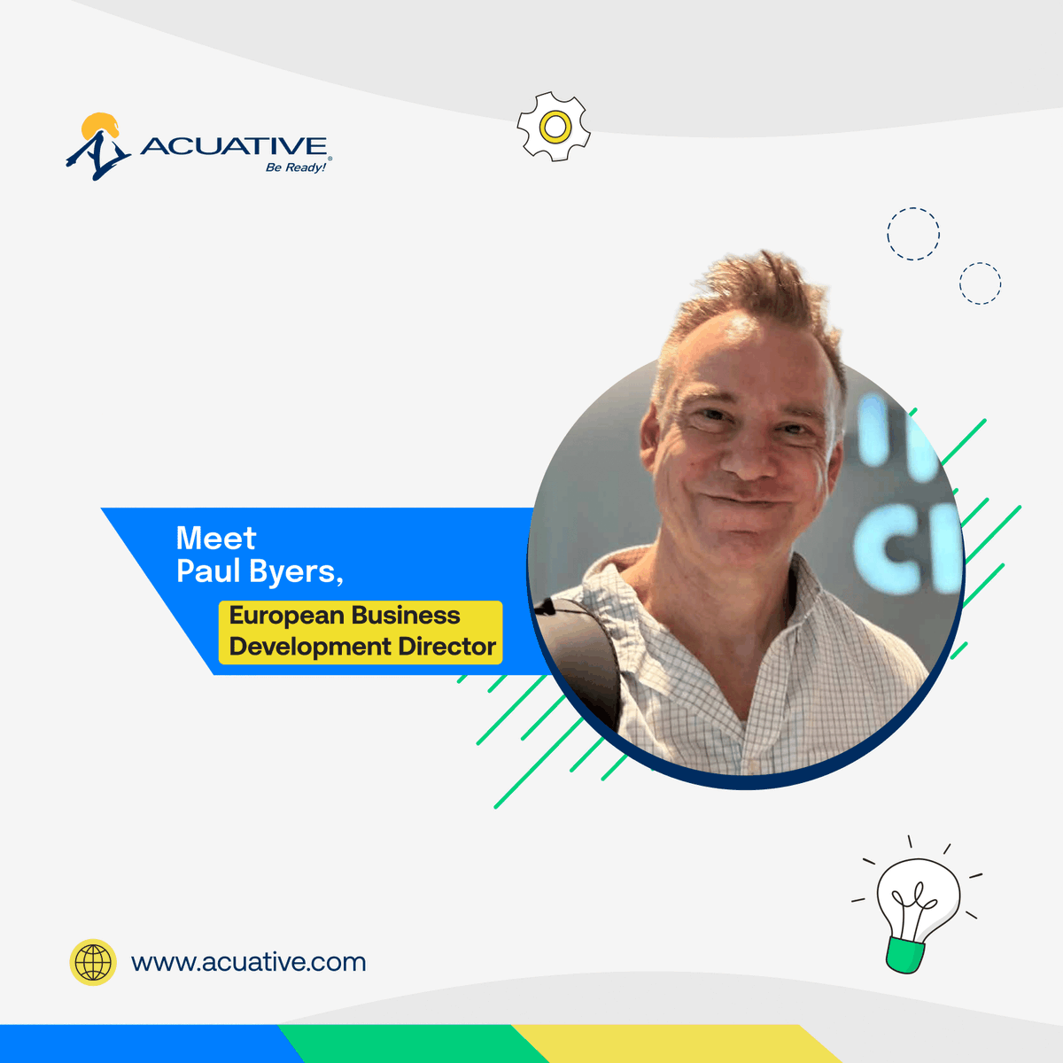 We’re thrilled to welcome Paul Byers as our new European Business Development Director! 🎉 As we continue expanding our global reach, Paul will play a key role in deepening partnerships and driving growth across the EMEA region. #Acuative