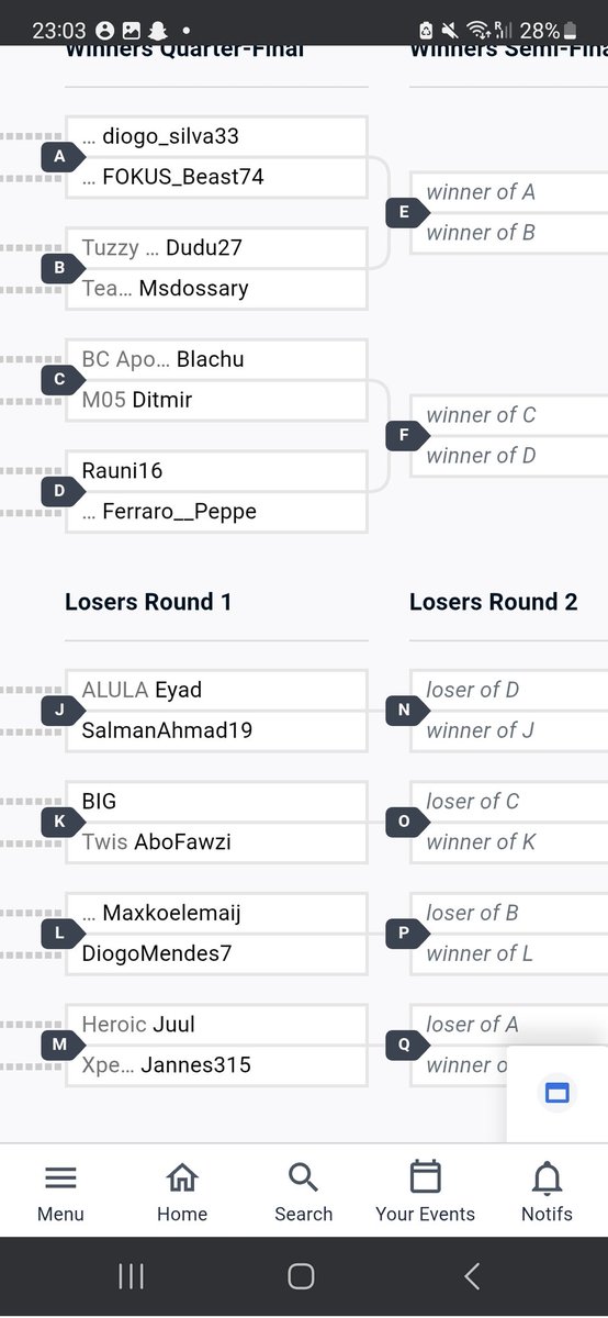 Bracket für Morgen 13 Uhr Deutsche Zeit 🫡