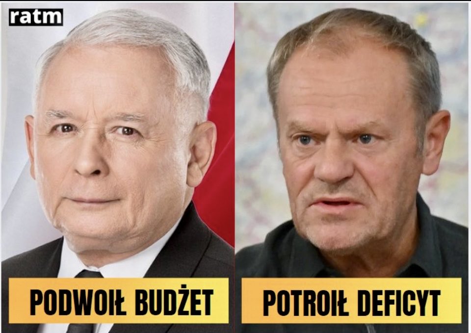 Janusz (@jan72595900) on Twitter photo Ten Pan po lewej tworzył Polskę silną, zamożną i dumną.
Ten osobnik po prawej demoluje kraj -rujnuje gospodarkę, depcze prawo 
i konstytucję, gardzi własnym narodem ! Ten Pan po lewej tworzył Polskę silną, zamożną i dumną.
Ten osobnik po prawej demoluje kraj -rujnuje gospodarkę, depcze prawo 
i konstytucję, gardzi własnym narodem !