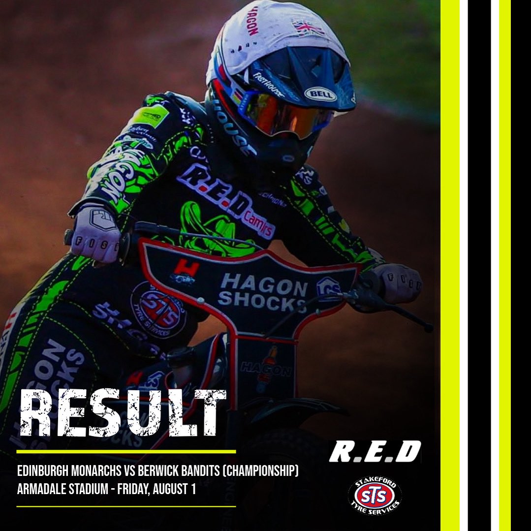 𝗥𝗲𝘀𝘂𝗹𝘁 🏁

Your R.E.D Bandits have disappointingly lost 51-39 tonight at Armadale against Edinburgh.

The Bandits are back in action tomorrow at Shielfield Park against Oxford.

Powered by Stakeford Tyres Ltd | #BanditCountry