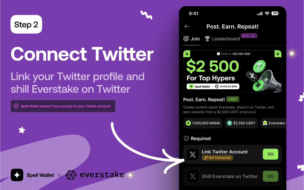Stake smarter, earn harder! <a href="/spell_club/">Spell Wallet 💫</a> teams up with <a href="/everstake_pool/">Everstake</a> to bring the ultimate on-chain challenge!”