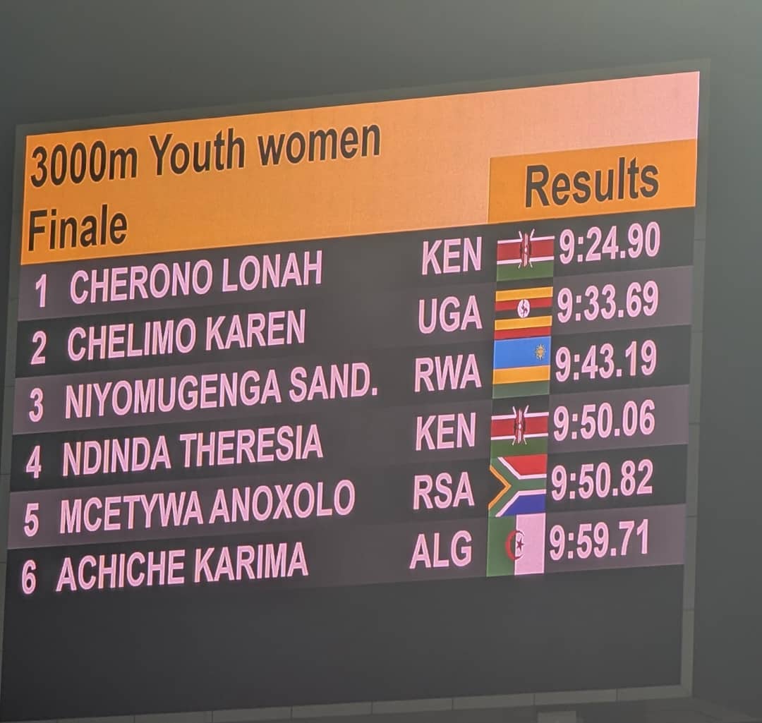 #ANOCASchoolGames2025 - Algeria.
Athletics

Silver in the bag! 

Chelimo Karen finishes second with a time of 9.33.69 in 3000 M youth women race in Annaba.