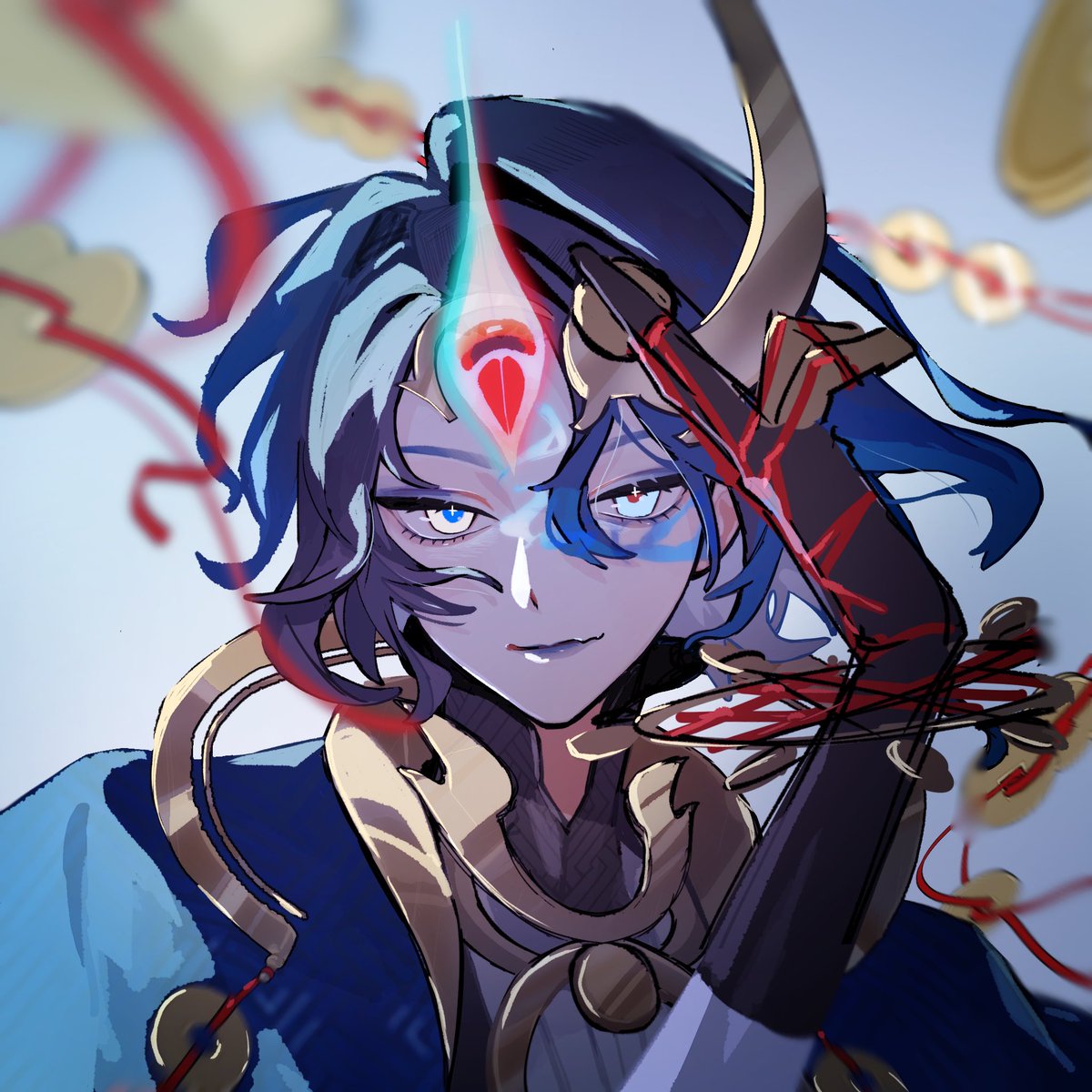 #onmyoji FA 加筆🎨
めちゃくちゃ愛用してます、可愛い！

　　　　so cute ˗ˏˋ 猫川  ˎˊ˗🪭✨💸