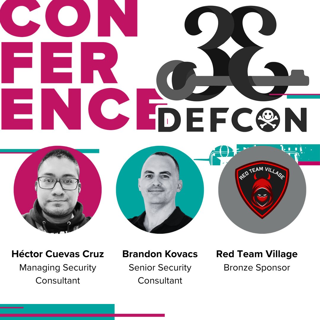 Bishop Fox (@bishopfox) on Twitter photo Your two main priorities next week at <a href="/defcon/">DEF CON</a> 33:
1️⃣ Hydrate.
2️⃣ Catch Bishop Fox in the wild.
• Héctor Cuevas Cruz is talking TSA and locks at the <a href="/physsec/">Physical Security Village</a> Village.
• <a href="/brandonkovacs/">Brandon Kovacs</a> is live at the <a href="/aivillage_dc/">AI Village @ DEF CON</a> Village with deepfake demos that show how attackers are using AI Your two main priorities next week at <a href="/defcon/">DEF CON</a> 33:
1️⃣ Hydrate.
2️⃣ Catch Bishop Fox in the wild.
• Héctor Cuevas Cruz is talking TSA and locks at the <a href="/physsec/">Physical Security Village</a> Village.
• <a href="/brandonkovacs/">Brandon Kovacs</a> is live at the <a href="/aivillage_dc/">AI Village @ DEF CON</a> Village with deepfake demos that show how attackers are using AI