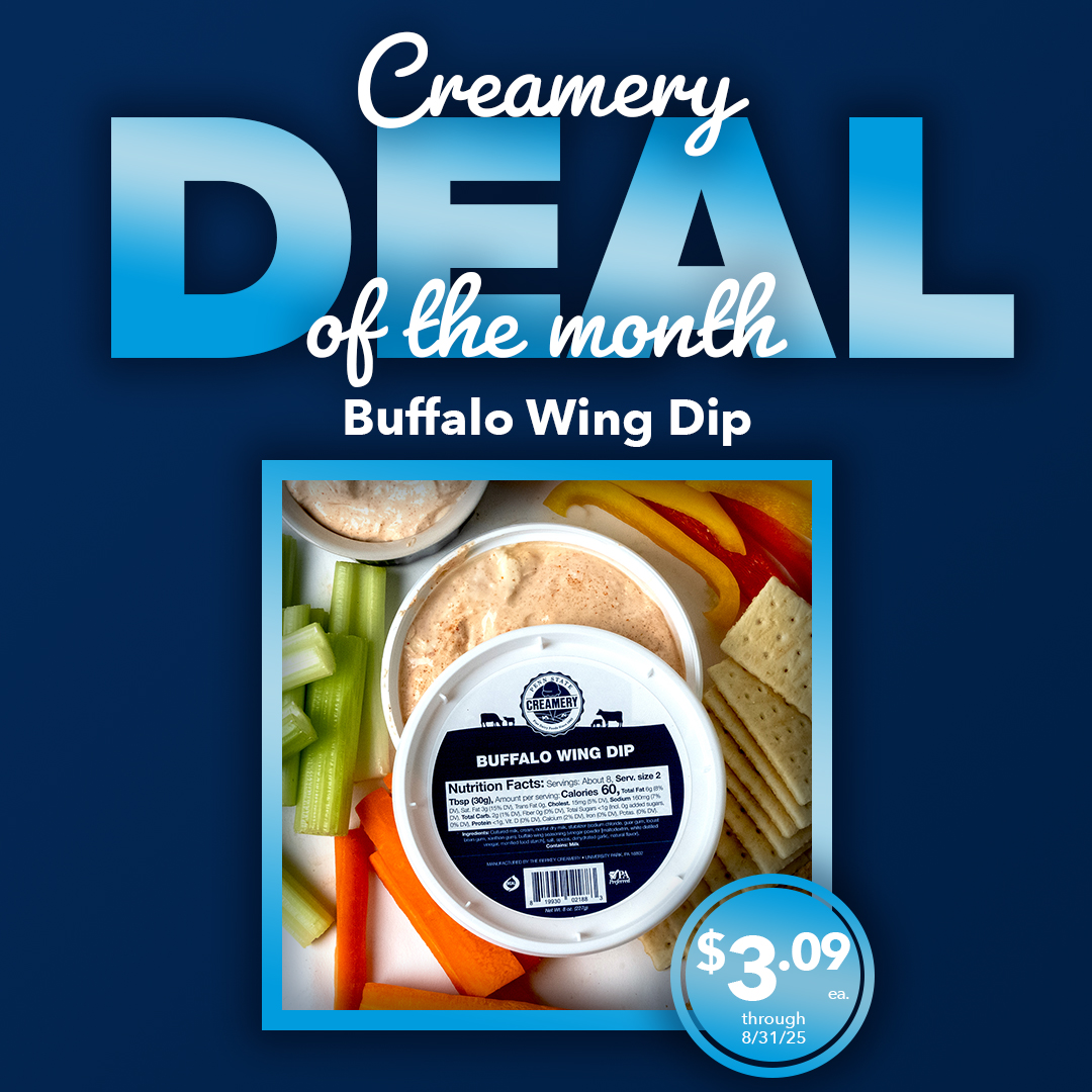 The perfect dip for any picnic! On sale now at the Creamery store!