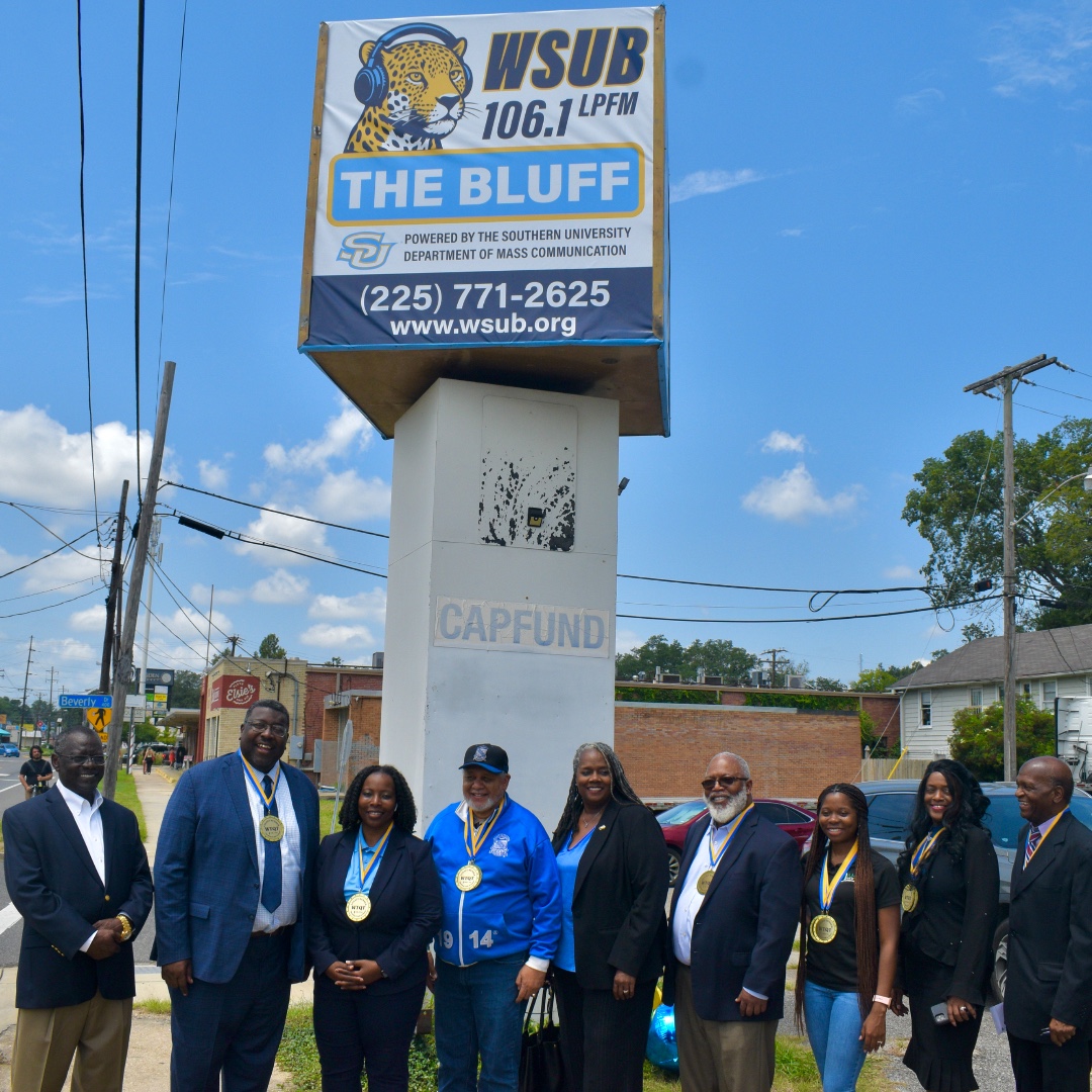 WSUB 106.1 LPFM The Bluff is officially on the air! 📻

Southern University faculty, staff and administrators gathered today to celebrate the launch of the university’s FCC-regulated radio station.

Livestream right now at wsub.org

#WeAreSouthern #HBCU