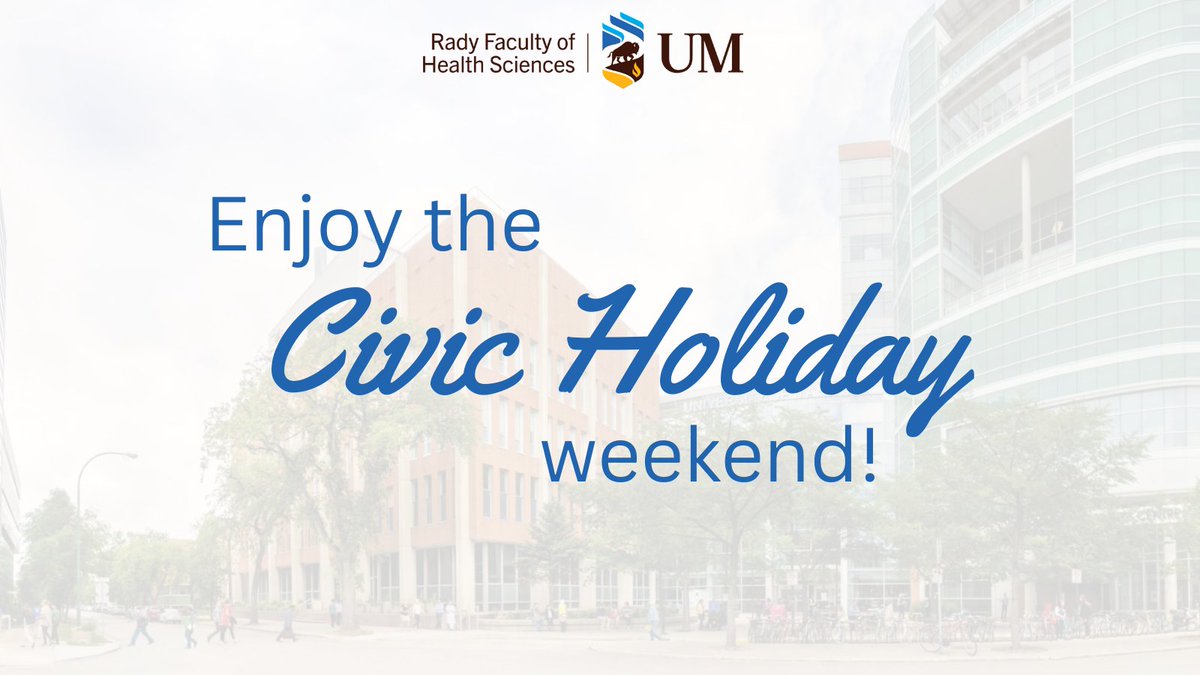 The PGME office will be closed on Monday, August 4, 2025 in observance of Terry Fox Day and will reopen on Tuesday, August 5, 2025 at 8:00A.M.

Enjoy the Civic Holiday weekend! 🌞

#PGME #UManitoba #MedEd #TerryFoxDay
