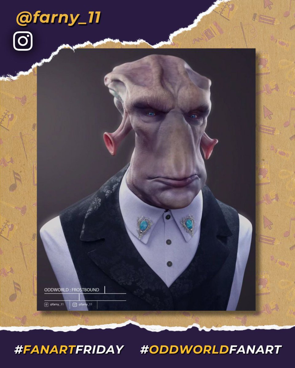 farny_11 on Insta has created this unbelievable concept art of a new Glukkon character! The details on this are incredible.

Here's how farny_11 describes them on the original post:

Norfec is the Head of Office at Frostbound Glacial Excavation, a company specializing in the