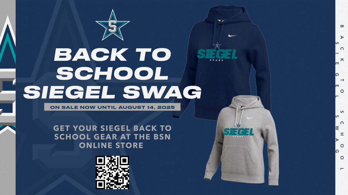 📚🏈 Back to School Sale!
🏐🎒 Gear up for the new year with official Siegel Athletic Gear!

🛍️ Shop now online: bsnteamsports.com/shop/G6XLxLfhXE

🗓️ Sale ends August 14 — don’t miss out!

#P2BASS