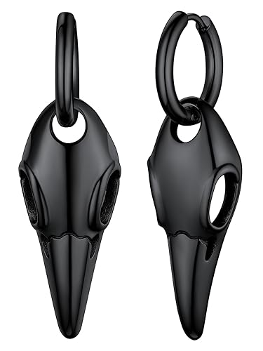 I just received FaithHeart Raven Stud Earrings for Women Men, Stainless Steel Punk Gothic Norse Viking Crow Ear Studs with Delicate Gift Packaging - 04. Hoop-black from ktruffles via Throne. Thank you! throne.com/pastelvt #Wishlist #Throne