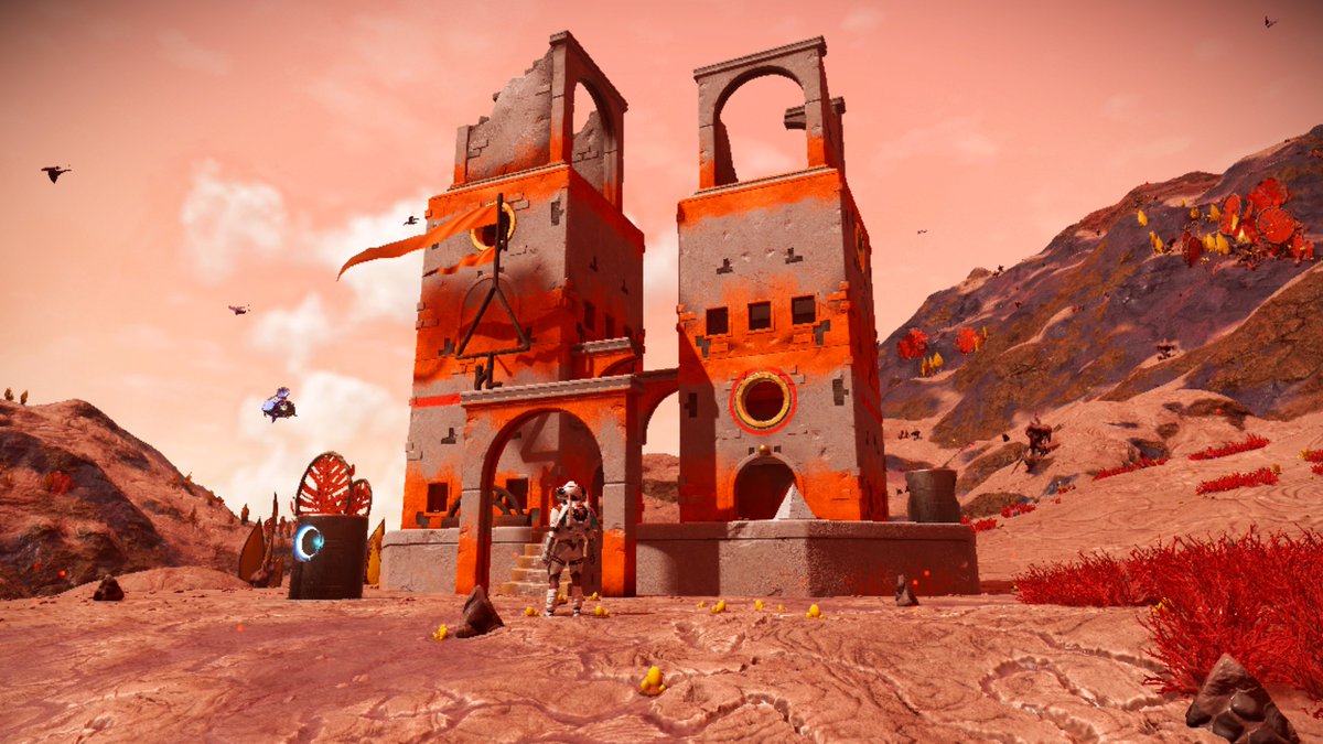 #OurNMSuniverse

I love No Man's Sky for this. 
You can't tell me this isn't feeling like you're in the Star Wars universe, without it being Star Wars.