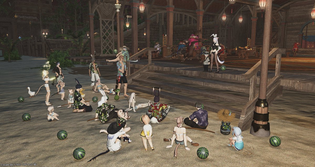 Kazuya_Davis4's tweet image. 昨日はCWLS #Amis のイベント。
夏コーデでスイカ割りにプチダイス会。
そして最小の数字を出してしまった僕がなぜか優勝してしまい（審査基準がわからないｗ）商品はドリームウェポンチェスト！
持ってなかったので嬉しい！機工士で開けました。
楽しいイベントありがとうございました！