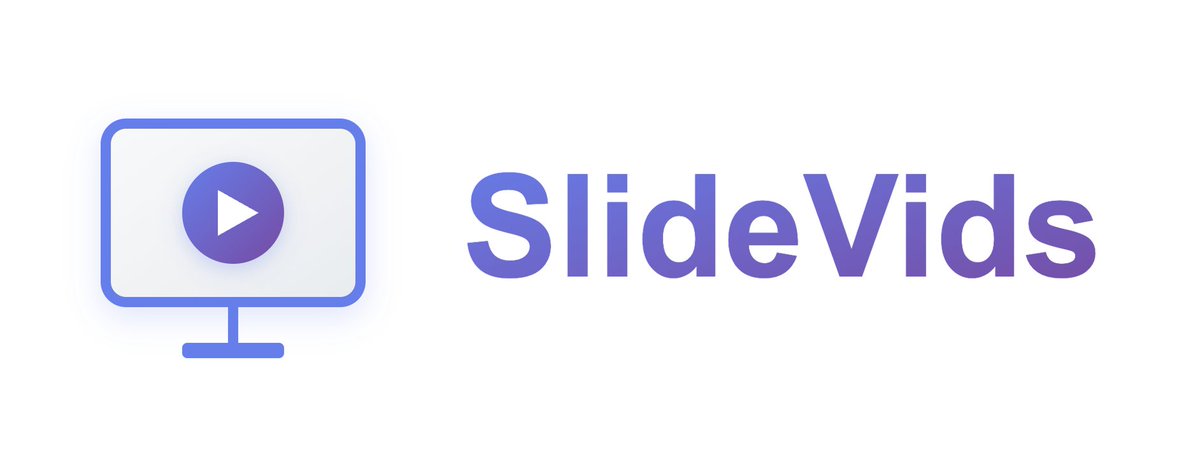codeandrewford's tweet image. First iteration of the logo for my SaaS I'm working on. Let me know what your think, be brutal it's v0 😄
SlideVids empowers creators, educators, and businesses to breathe life into their presentations - turning boring decks into compelling video narratives that actually get…