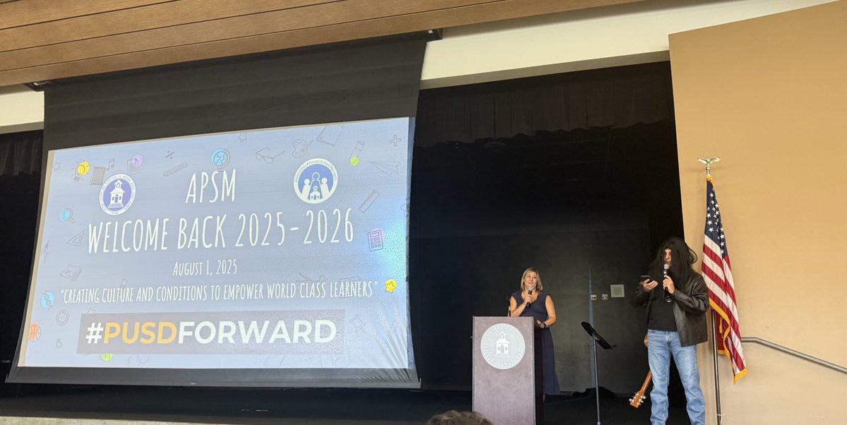 Welcome back APSM breakfast today! So nice to see everyone! Thanks Ozzy for the hilarious visit! #PUSDFORWARD <a href="/PowayUnified/">Poway Unified</a>
