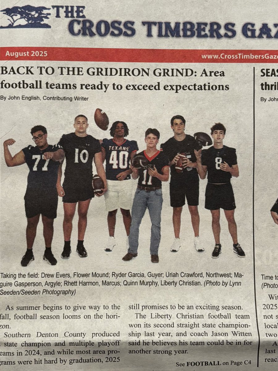 Rhett_Harmon08 (@rhett_harmon08) on Twitter photo Thanks <a href="/ctgdentoncounty/">The Cross Timbers Gazette</a> for the article about <a href="/FB_Marauders/">MarcusMaraudersFB</a> and the other local teams. When high school football starts showing up in the local paper, you know it is almost time!
<a href="/RecruitMarcusFB/">Marcus Football Recruiting</a> <a href="/Coach_A_MHS/">Mike Alexander</a> <a href="/harper_coach/">Rowdy Harper</a> <a href="/pcrosthwait/">Paul Crosthwait</a> <a href="/Coach_TD19/">Taylor Daniel</a> Thanks <a href="/ctgdentoncounty/">The Cross Timbers Gazette</a> for the article about <a href="/FB_Marauders/">MarcusMaraudersFB</a> and the other local teams. When high school football starts showing up in the local paper, you know it is almost time!
<a href="/RecruitMarcusFB/">Marcus Football Recruiting</a> <a href="/Coach_A_MHS/">Mike Alexander</a> <a href="/harper_coach/">Rowdy Harper</a> <a href="/pcrosthwait/">Paul Crosthwait</a> <a href="/Coach_TD19/">Taylor Daniel</a>