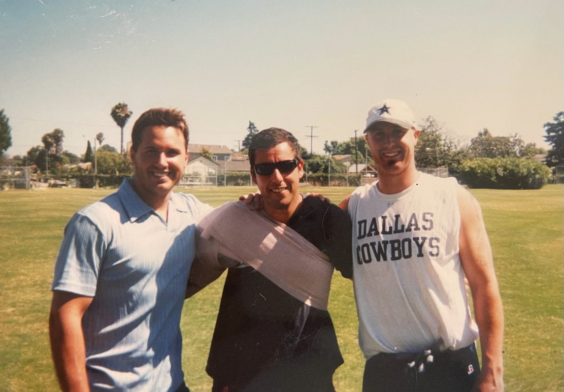 Congrats to <a href="/AdamSandler/">Adam Sandler</a> on the success of Happy Gilmore 2! This is a picture of my Twin Brother Ryan and me  when I worked out for Adam as he prepared for the Longest Yard Movie! I played a role on the guards team and caught a TD in the movie on the flea flicker! I wore #86 in