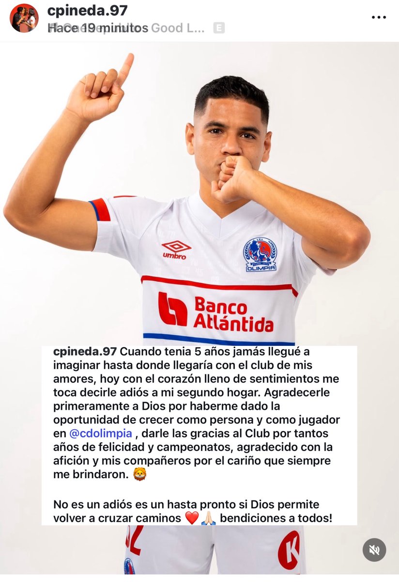 El mensaje de Carlos Pineda.